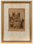 JAMES ALPHEGE BREWER,  I.) Lincoln Cathedral, II.) Chester - The East Gate, III.) Chester Cathedral, IV.) West Minster, V.) Chester Cathedral (Interior), aquatints, all titled in the plate and signed on the lower mount, individually framed, each 41.5 x 31 - 3