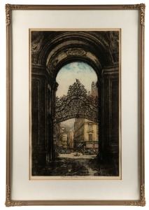 ROBERT KASIMIR (1914 - 2002), Michaelertor, Wein, aquatint, signed in lower margin, ​​​​​​​50 x 30cm; framed 66 x 46cm.
