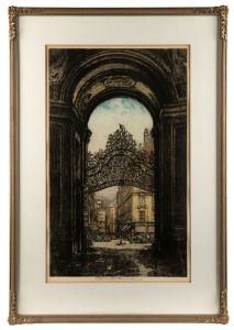 ROBERT KASIMIR (1914 - 2002), Michaelertor, Wein, aquatint, signed in lower margin, 50 x 30cm; framed 66 x 46cm.