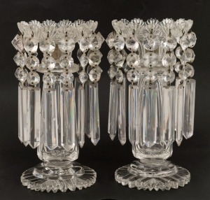 BACCARAT antique French crystal lustres, 19th century, ​​​​​​​23.5cm high
