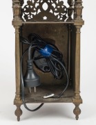 LANTERN CLOCK reproduction electric example in brass case, 20th century, 37cm high - 2