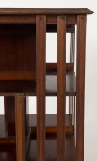 An antique English mahogany revolving bookcase with cross banded edge, 19th/20th century,  103cm x 51cm x 51cm - 2