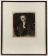 MAX SVABINSKY (1873 - 1962), Antonin Sova, drypoint etching, signed in the plate and in the lower margin, ​​​​​​​24 x 22.5cm; framed 55 x 47cm. - 2