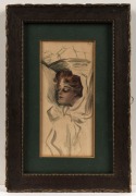 FRIEDMANN (?), Untitled, oil on board, signed lower left, 41 x 26cm; framed 54 x 38cm; also, a small watercolour portrait, also framed. (2 items). - 3