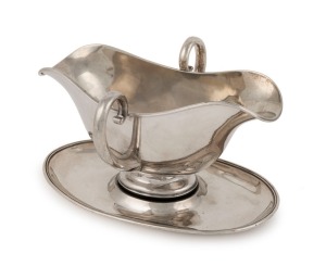 DANISH silver sauce boat, 19th/20th century, 11.5cm high, 19.5cm wide, 490 grams