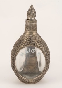 HAIG'S whisky decanter with silver plated mount, early 20th century,  25cm high