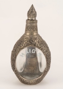 HAIG'S whisky decanter with silver plated mount, early 20th century, 25cm high
