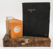 BEATRIX POTTER children's books (13 items), Beethoven sheet music in hard bound volume, and London Illustrated volume 18 January - June 1851 bound in cloth boards with original fold out canvas backed lithograph of the exterior of the Crystal Palace 1851 G