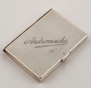 A 950 silver miniature book titled "ANDROMACHE", early 20th century, 6cm high