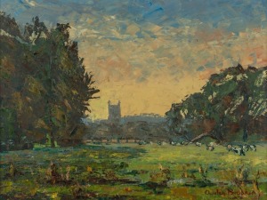 CHARLES BROOKER, (country view), oil on board, signed lower right "Charles Brooker", ​​​​​​​44 x 59cm, 53 x 68cm overall