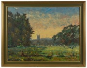 CHARLES BROOKER, (country view), oil on board, signed lower right "Charles Brooker", ​​​​​​​44 x 59cm, 53 x 68cm overall - 2