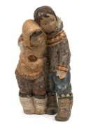 LLADRO&nbsp;Inuit figural group, blue factory mark to base, 33cm high
