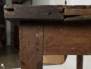 A Georgian oak refectory table, peg joint construction with chamfered edges, 18th/19th century, 77cm high, 156cm wide, 80cm deep - 2