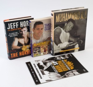 LITERATURE: with Muhammed Ali "The Unseen Archives", lavishly illustrated, 384pp hardbound; plus Jeff Horn "The Hornet" 325pp hardbound, and 'Pacquio v Horn' official souvenir program for their fight (Jul. 2, 2017); also AUSSIE RULES: softbound Alastair Lynch (Brisbane) "Taking Nothing for Granted". (4 items)