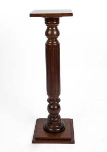 An antique Australian blackwood pedestal with fluted column, circa 1910, ​​​​​​​96cm high