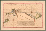 Emanuel BOWEN (1694-1767), A Map of the Discoveries Made by Captn. Willm. Dampier in the Roebuck in 1699, copper engraving, hand-coloured, published by John Harris, 1744, image size 20x32cm.