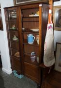 An antique Colonial Australian cedar two door bookcase on turned legs, Tasmanian origin, 19th century, ​​​​​​​174cm high, 101cm wide, 33cm deep - 8