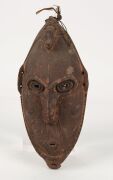 Two tribal masks, carved wood and fibre with remains of earth pigment decoration, Papua New Guinea origin, collected by John Leon Pender, an Australian ex-pat living in New Guinea in the 1930s and 40s who returned to Australia in 1942 upon the Japanese in - 4