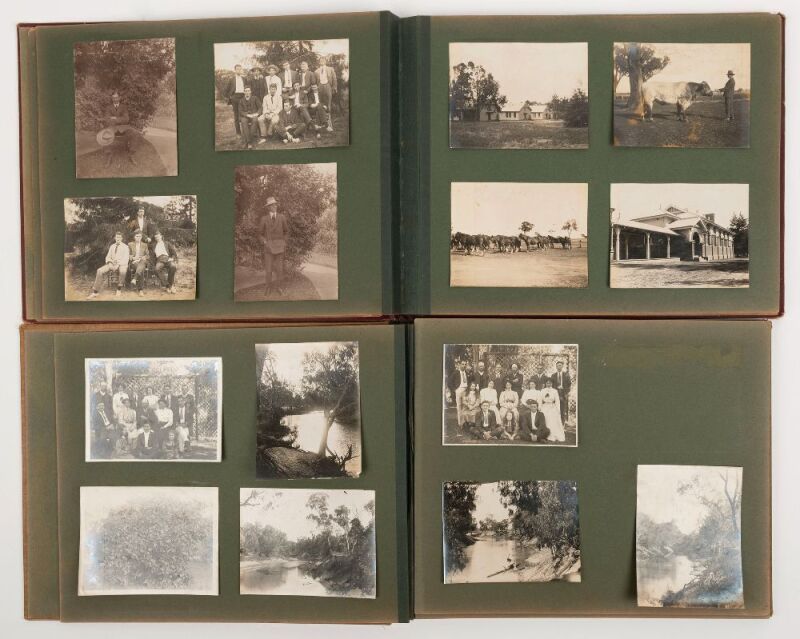 Two volumes of photographs from the Eric Croll archive (see also lot 881, 921 and 922), featuring early photographs taken in and around Dookie Agricultural College circa 1910 - 1925 (120+). 