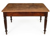 An attractive Australian cedar table with tapering hexagonal form legs, Tasmanian origin, circa 1845, 75cm high, 133cm wide, 105cm deep