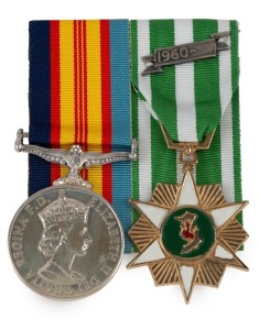 AN AUSTRALIAN CASUALTY IN VIETNAM A rare VIETNAM WAR casualty medal pair to Private B.J. THOMPSON, who died as a result of wounds sustained at Nui Dat, whilst serving with the 5th Battalion of the Royal Australian Regiment on the 1st February 1970. Vietna