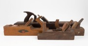 Various jointer planes, including 22" by E. Kennedy, 14" by Marples, and a pair of Bergs German jack planes, (4 items) ​​​​​​​the largest 57cm long