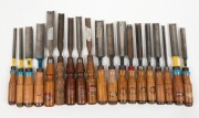 Titan, Australia firmer gouge chisels, various lengths, widths and radiuses, (19 items), the largest 32cm long