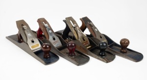 A group of four Australian made hand planes including (2) Pope No.6, No.7, Turner No.7 and Carter No.6, the largest 56cm long.