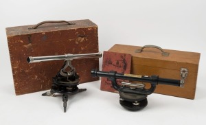 Two original cased transit levels, Starrett Co. USA and Willis Industrial Supplies, Melbourne model standard along with original instructions, (2 items) the largest box 36cm long.