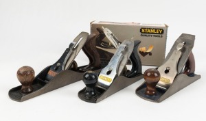 Three boxed hand planes including, Stanley No.4 new in box made in Australia, Pope 4½" made in Australia and Stanley No.5 made in Australia, (3 items), the largest plane 36cm long.