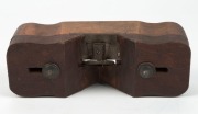 A very rare Richard Bray V shape moulding plane made in Oakleigh, Melbourne, Australia from Australian hardwood, with adjustable guide, 21cm long. - 2