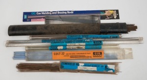 A large bundle of brazing and welding rods, various sizes and thickness mainly by C.I.G., (qty) the largest rod 80cm long.