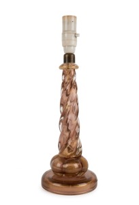 BAROVIER & TOSO vintage Murano glass table lamp base with aventurina gold inclusions, mid 20th century, 40cm high