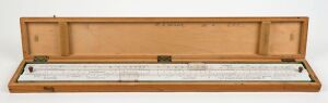 PILOT BALLOON SLIDE RULE MARK IV, in original timber case, the case 65.5cm wide