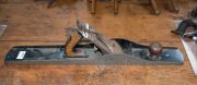 Stanley Bailey U.S.A., No.8, Sargent No.8 with Taylor blade along with Pope 4½" hand plane, (3 items), the largest 61cm long. - 10