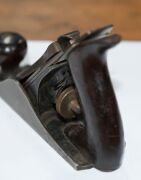 A rare Stanley No.1 hand plane, with rosewood handles, blade marked Stanley PAT, APL 19,92. (1892), 15cm long. - 5
