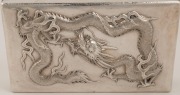 A Chinese export silver dragon box of impressive proportions, 19th/20th century,  8cm high, 24cm wide, 15cm deep, 825 grams - 5