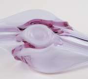 A cranberry Murano glass console bowl, circa 1960s, ​​​​​​​12cm high, 63cm wide - 2