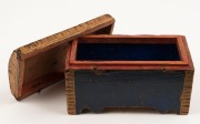 NAPOLEONIC prisoner of war straw work casket, early 19th century, ​​​​​​​12cm high, 19cm wide, 10cm deep - 3