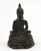 An antique bronze seated Buddha statue, 19th century, ​​​​​​​19cm high - 2