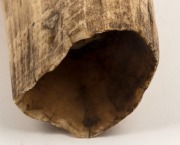 An tribal walrus ivory club with incised markings and mounting holes to each end, 19th to early 20th century, 72cm long - 3