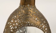 DIMPLE WHISKEY&nbsp;decanters, two examples with Chinese dragon decoration in copper and brass, 19th/20th century. Note: these would most likely have been silver plated originally. 27cm and 28cm high - 3
