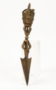 A Tibetan vajra, cast bronze with gilt finish, 20th century, ​​​​​​​31.5cm long - 2