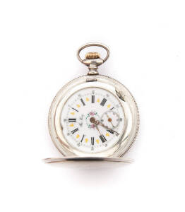 POCKETWATCH: a Gentleman's American sterling silver pocketwatch 'The King', case stamped W.W.C.Co