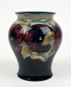MOORCROFT&nbsp;"Pansy" English pottery vase on celadon and blue ground, impressed "Moorcroft" with green underglaze signature, 17cm high - 2