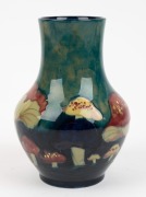 MOORCROFT&nbsp;"Claremont" pattern English pottery vase on celadon and blue ground, impressed "Moorcroft, Made In English", 17.5cm high - 2