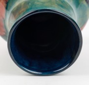 MOORCROFT&nbsp;"Claremont" pattern English pottery vase on celadon and blue ground, impressed "Moorcroft, Made In English", 17.5cm high - 5