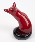 ROYAL DOULTON "Flambe" English porcelain fox statue, stamped "Royal Doulton, Flambe, Made In England", ​​​​​​​11cm high,   - 3