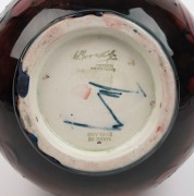 MOORCROFT&nbsp;"Leaf and Berry" pattern flamb&eacute; English pottery vase, impressed signature mark "Moorcroft, Potters To H.M. The Queen, Made In England", ​​​​​​​24cm high - 4