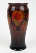 MOORCROFT&nbsp;"Leaf and Blackberry" pattern flamb&eacute; English pottery vase, impressed signature mark "Moorcroft, Potters To H.M. The Queen, Made In England", ​​​​​​​27cm high - 2